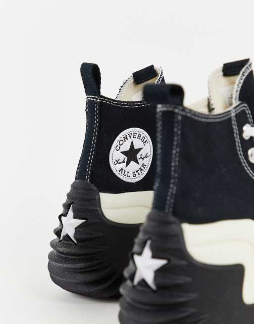 Converse Run Star Motion Hi canvas sneakers in black ASOS