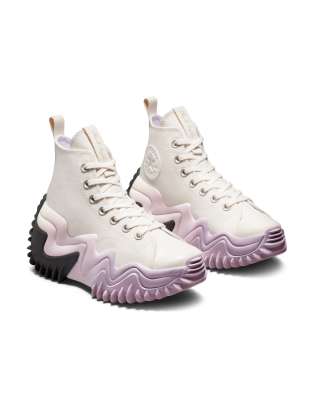 Converse Run Star Motion Sneakers In White Canvas In White