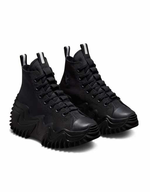 Converse Run Star Motion Hi platform sneakers in triple black