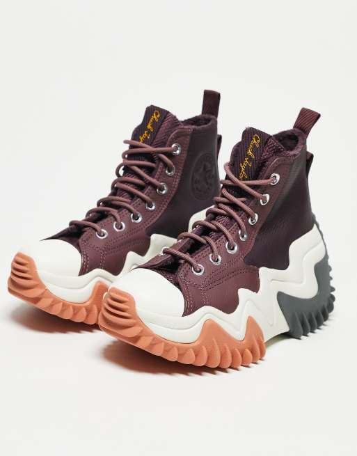 Converse Run Star Motion Hi sneakers in burgundy