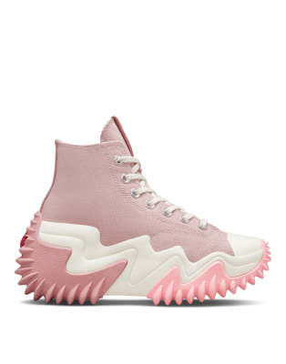 Converse Run Star Motion Hi Trance Form Sneakers In Baby Pink