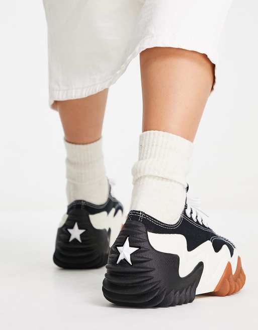 Converse Run Star Motion Ox platform trainers in black | ASOS