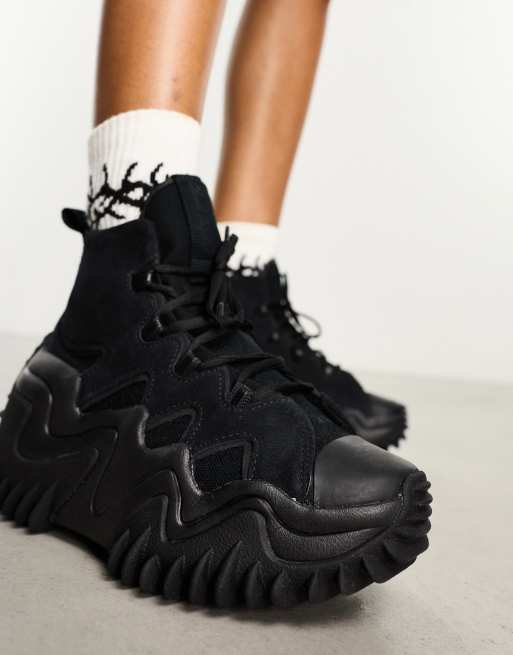 Converse Run Star Motion platform sneakers in black | ASOS