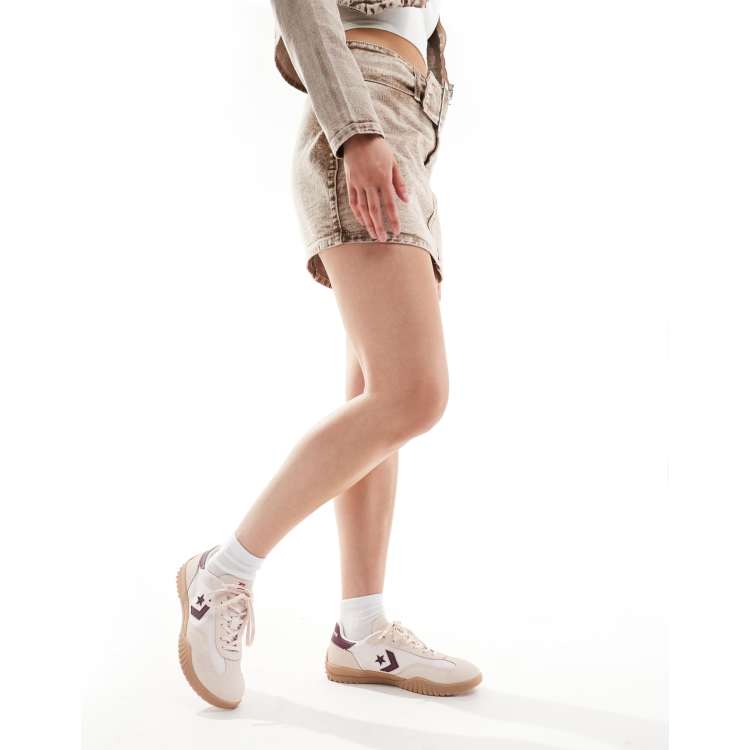 Converse Run Star sneakers in pink with burgundy detail ASOS