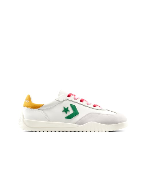 Converse - Run star Sneakers met kleurvlakken in vintage wit/groen/geel/rood