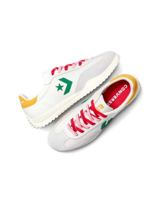 Converse Run star trainer color pop in vintage white/green/yellow/red ...