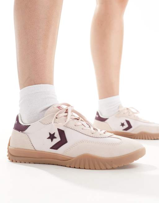 Converse Run Star trainers in pink with burgundy detail ASOS