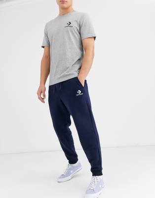 navy converse joggers