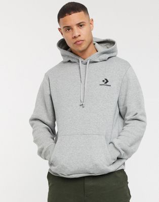 Converse small logo hoodie in grey | ASOS