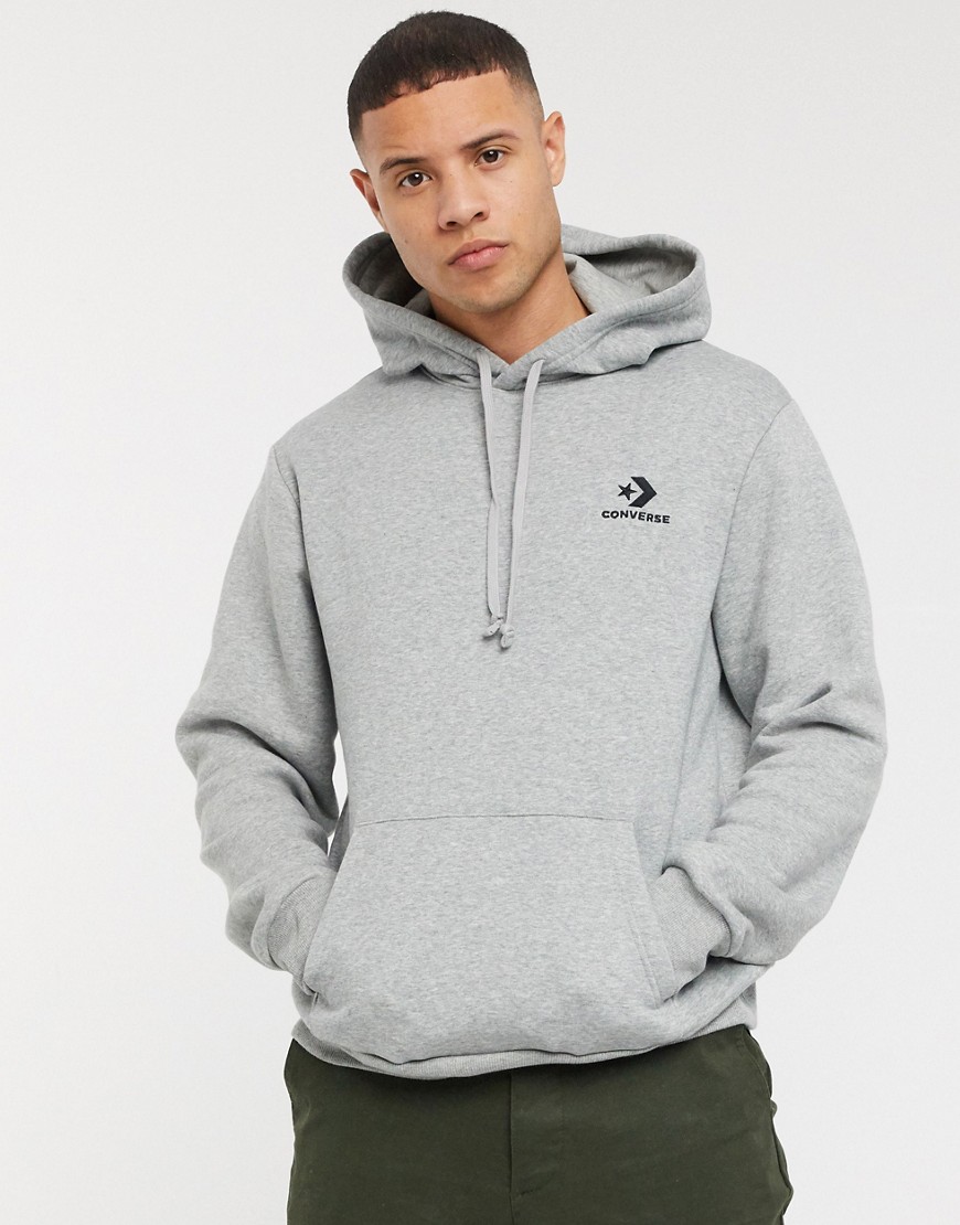 Converse small logo hoodie in grey