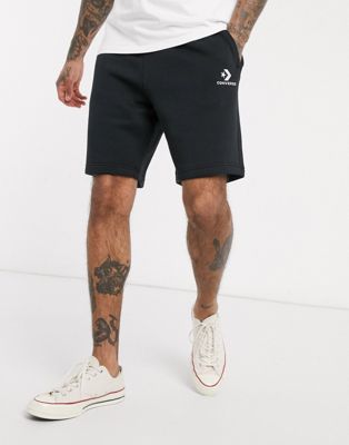 Converse Small Logo Jersey Shorts in Black | ASOS