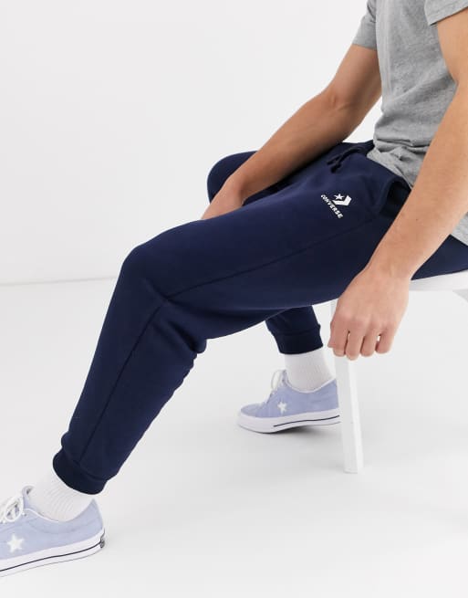 Converse Small Logo Sweatpants In Navy | ASOS