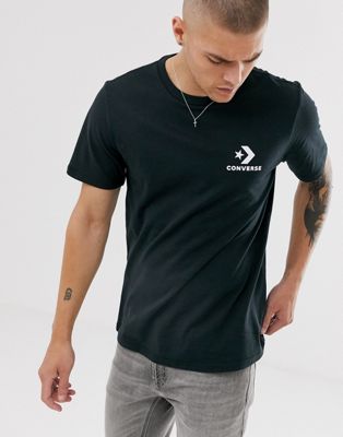 Converse small logo t-shirt in black | ASOS