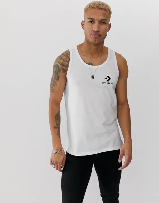 Converse small logo tank top in white