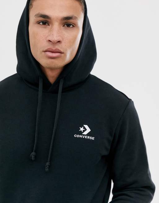 metal Koncentration fra nu af Converse Star Chevron logo hoodie in black | ASOS