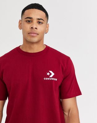 Converse Star Chevron Logo T-Shirt in red | ASOS