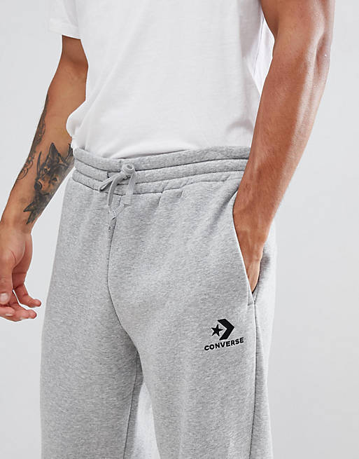 Converse star chevron sweatpants with embroidered logo in gray | ASOS