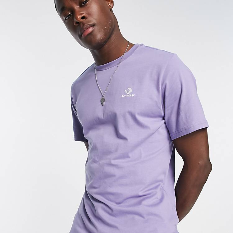 Converse star chevron t-shirt in lilac | ASOS