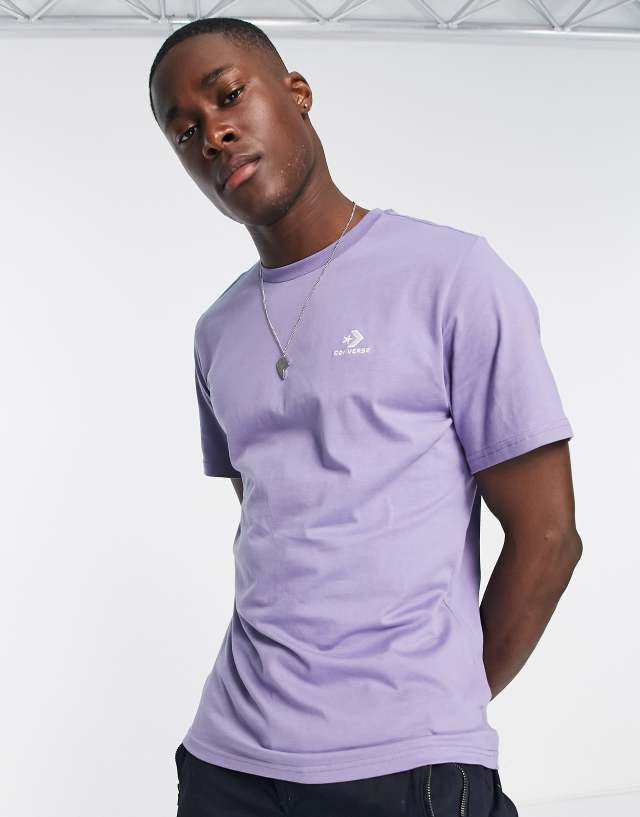 Converse star chevron t-shirt in lilac