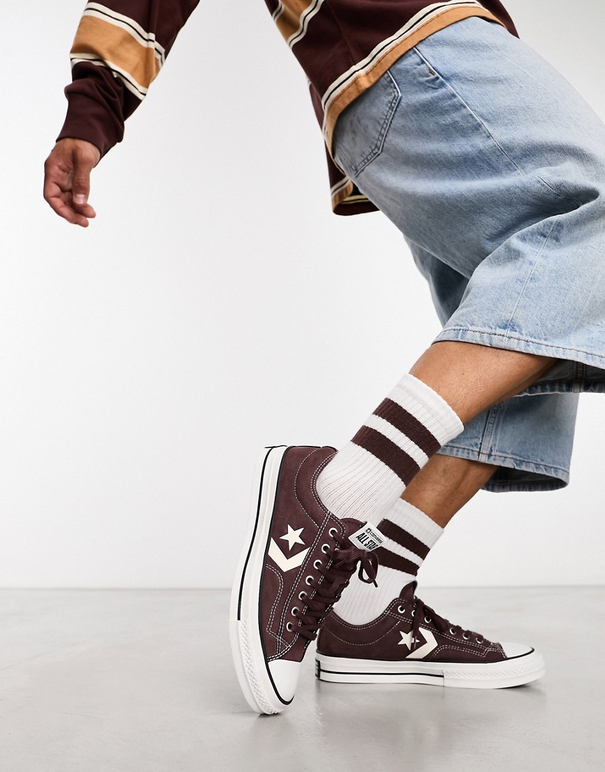 Shop Converse Star Player 76 Everyday Essentials Sneakers In Burgundy-red