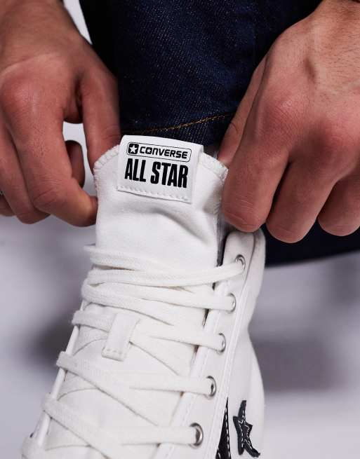 Converse Star Player 76 Hi sneakers in white and black detail , 4 of 5