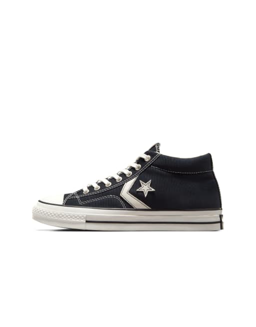 Star player leather converse on sale
