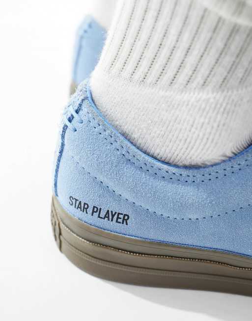 Converse – Star Player 76 OX – Blå sneakers med tå i mocka, 4 av 5