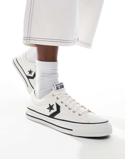 Converse - Star Player 76 Ox Premium - Sneakers in tela bianche con dettagli neri - view 1