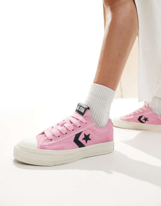 Converse Star Player 76 Ox sneakers in pink and navy ASOS