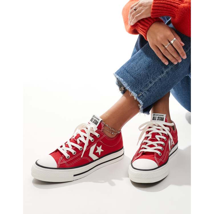Converse Star Player 76 Ox sneakers in red | ASOS