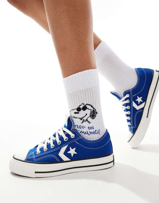 Converse all star blue trainers best sale