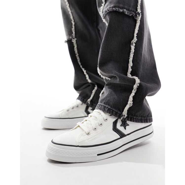 Star player hotsell converse white