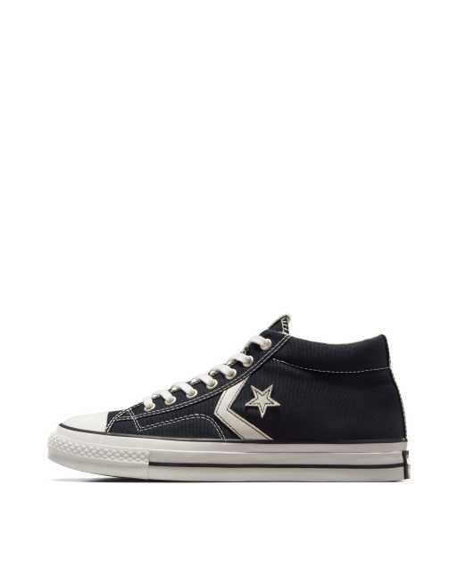 Converse Black Star Player 76 Mid Top Sneakers