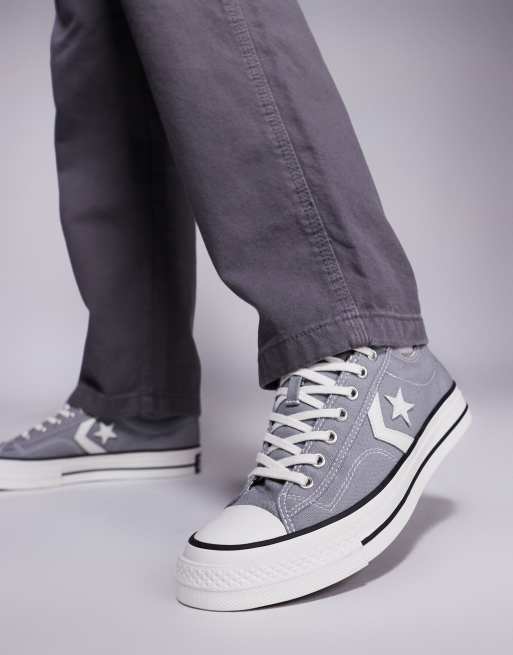 Converse Star Player 76 sneakers in gray with white detail, 5 of 5