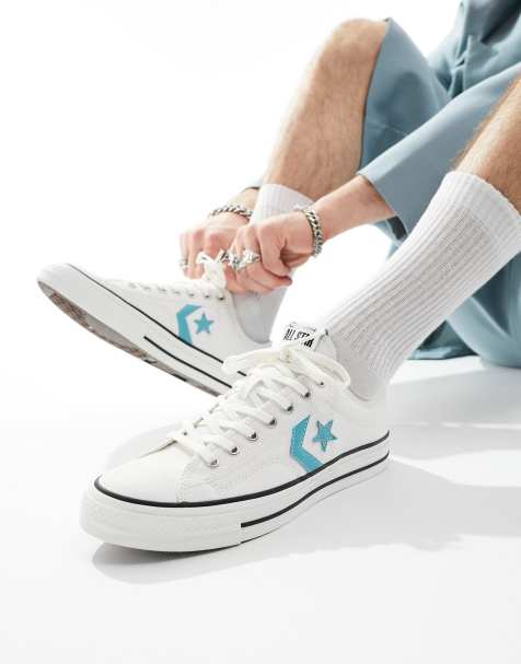 Converse Star Player 76 sneakers in white with blue detail - view 1