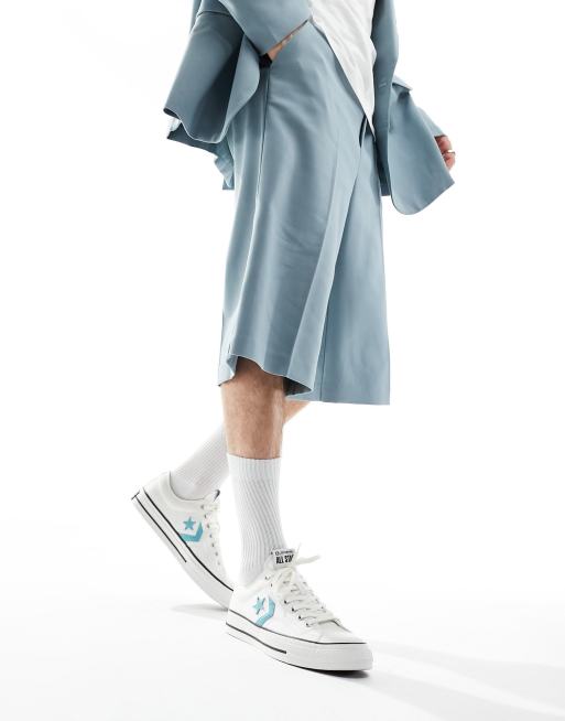 Converse Star Player 76 sneakers in white with blue detail, 5 of 5