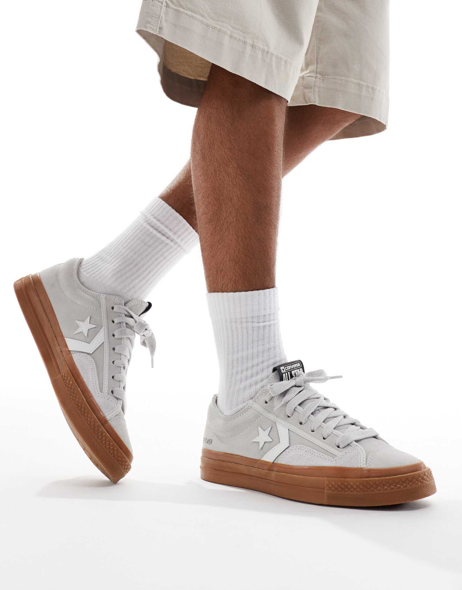 Кроссовки Converse Star Player 76 серого цвета на резиновой подошве 14490₽