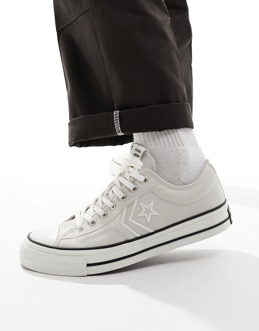 Converse Star Player 76 Sneakers With White Detail In Gray