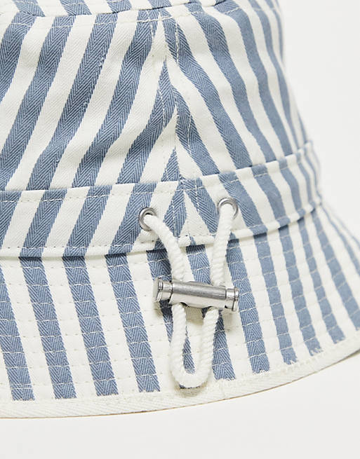 Converse stripe bucket hat in blue/white | ASOS