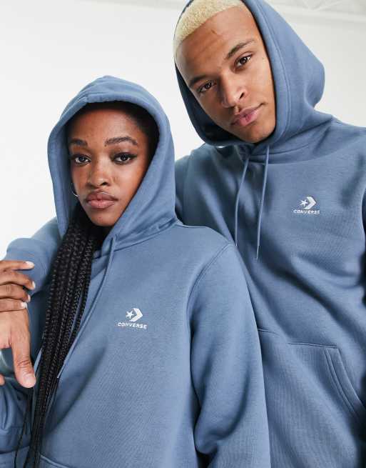 Converse - Sweat à capuche unisexe avec étoile et chevron - Eaux profondes, 2 de 4