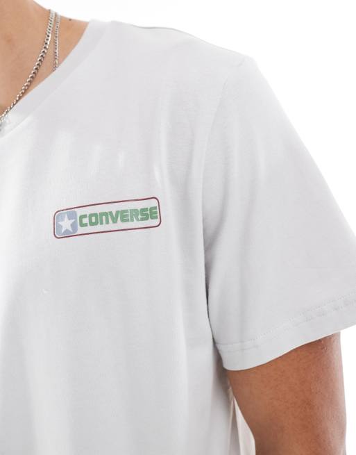 Converse - T-shirt grigia con logo sul lato, 4 di 4