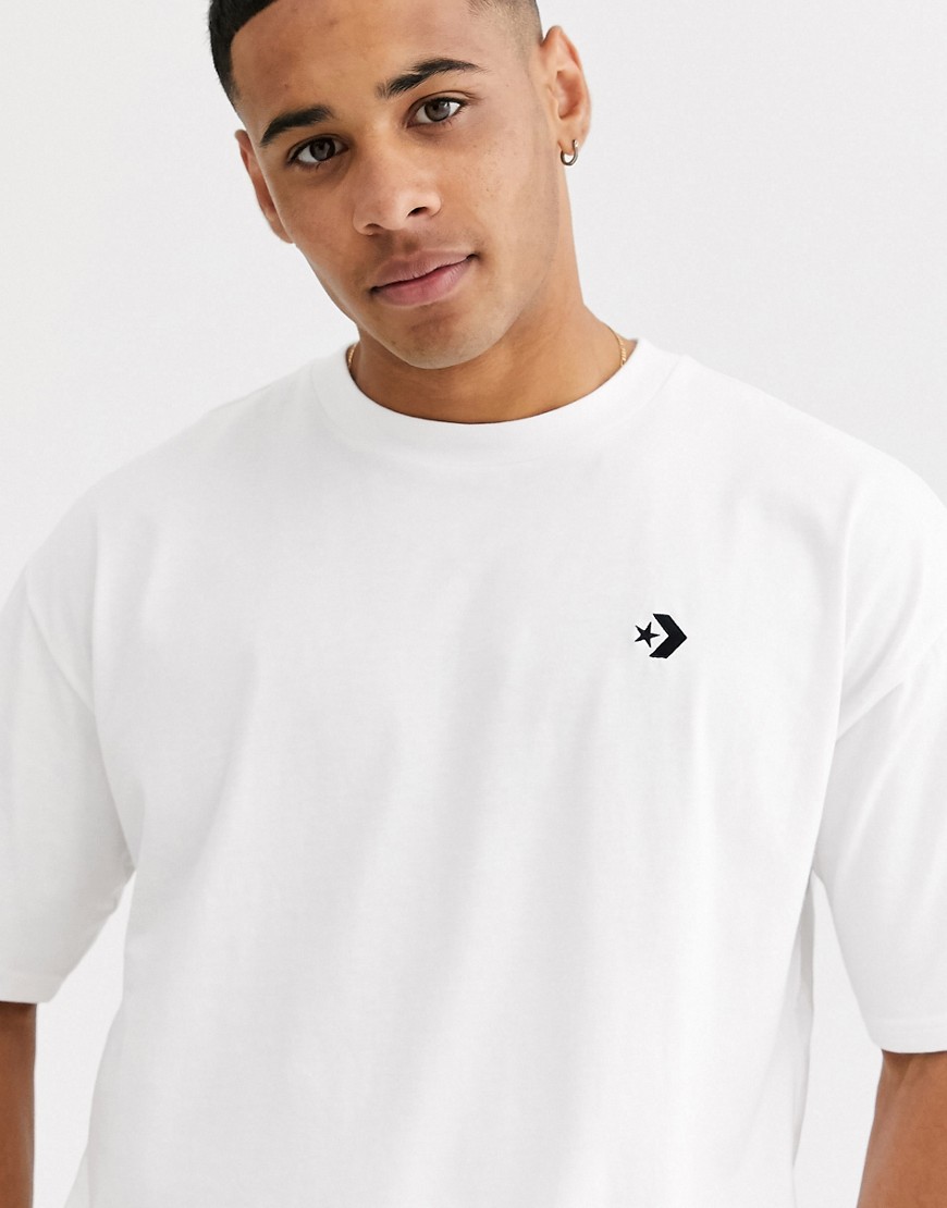 Converse - T-shirt oversize bianca-Bianco