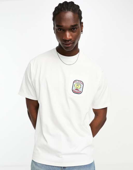 White converse shop shirt