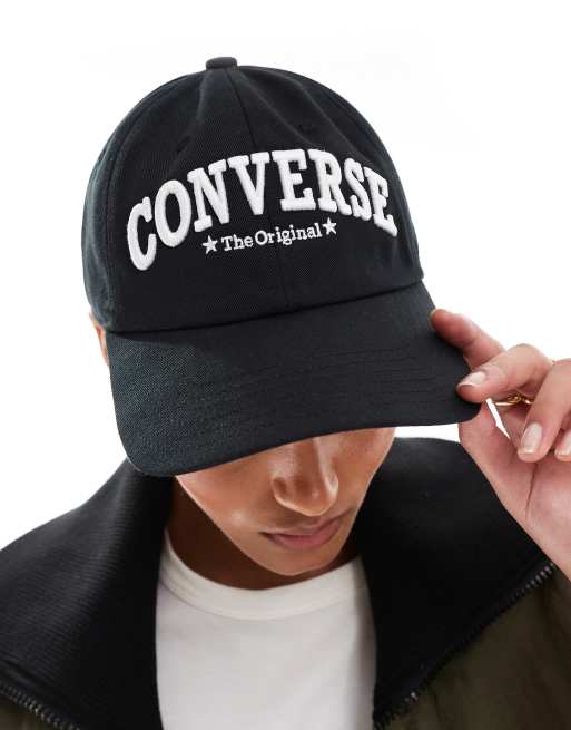 Converse - Tipoff - Baseballpet met grafische print in zwart
