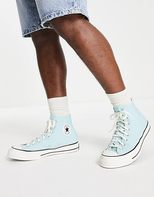 Converse unisex Chuck 70 Hi sneakers in light blue | ASOS
