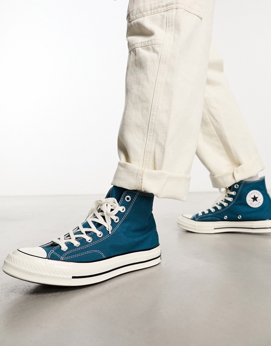 Converse Unisex Chuck 70 Hi Sneakers In Teal-blue