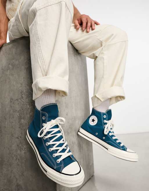 Teal chucks hotsell high tops