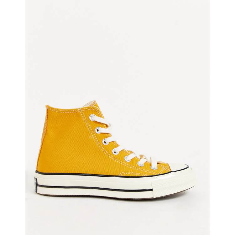 high top converse yellow