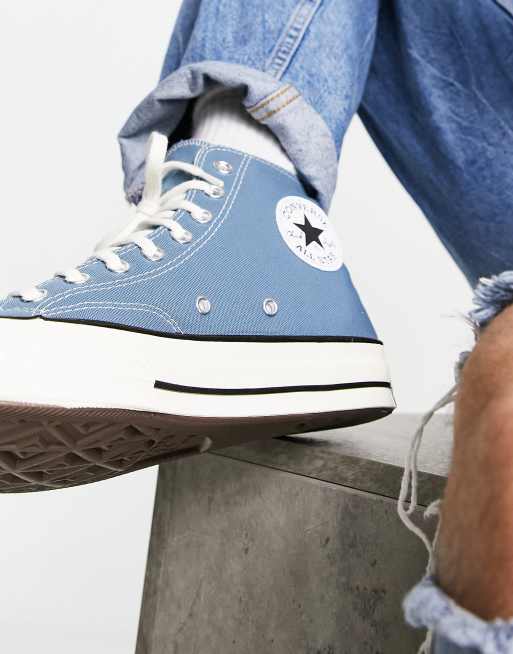 Converse blauw online hoog