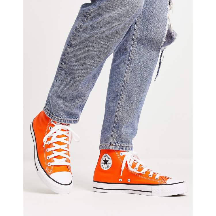 Orange converse clearance sneakers